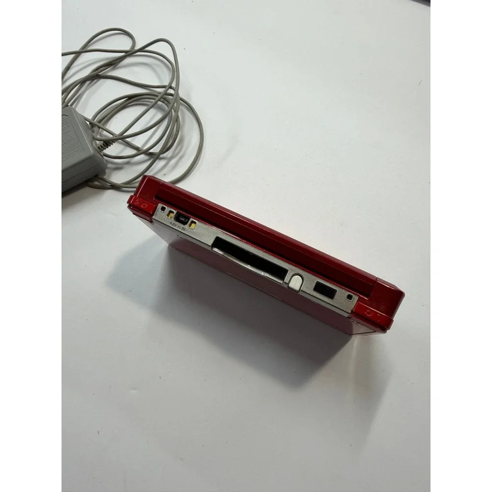 Nintendo 3DS Flame Red Handheld Console CTR-001 USA with AC Adapter Charger